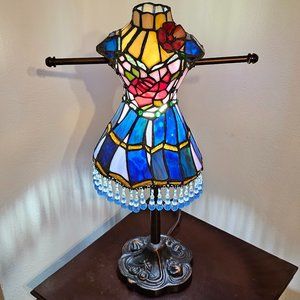 Handcrafted Tiffany Style Dress Form 17-inch Accent Lamp